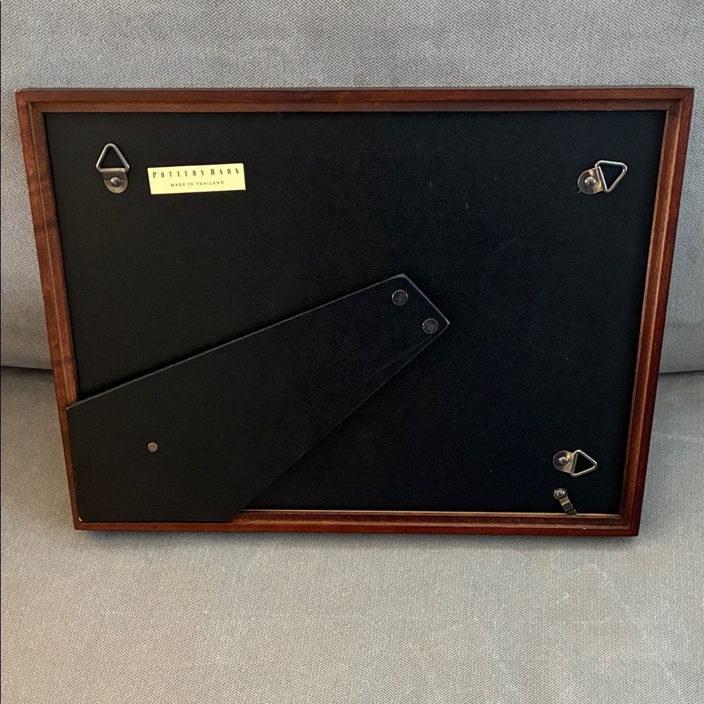 Pottery Barn Rich Mahogany Wooden Dual Photo Frame 15”x11” - Picture 3 of 8